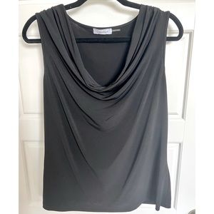 Calvin Klein Size L Black Sleeveless Blouse